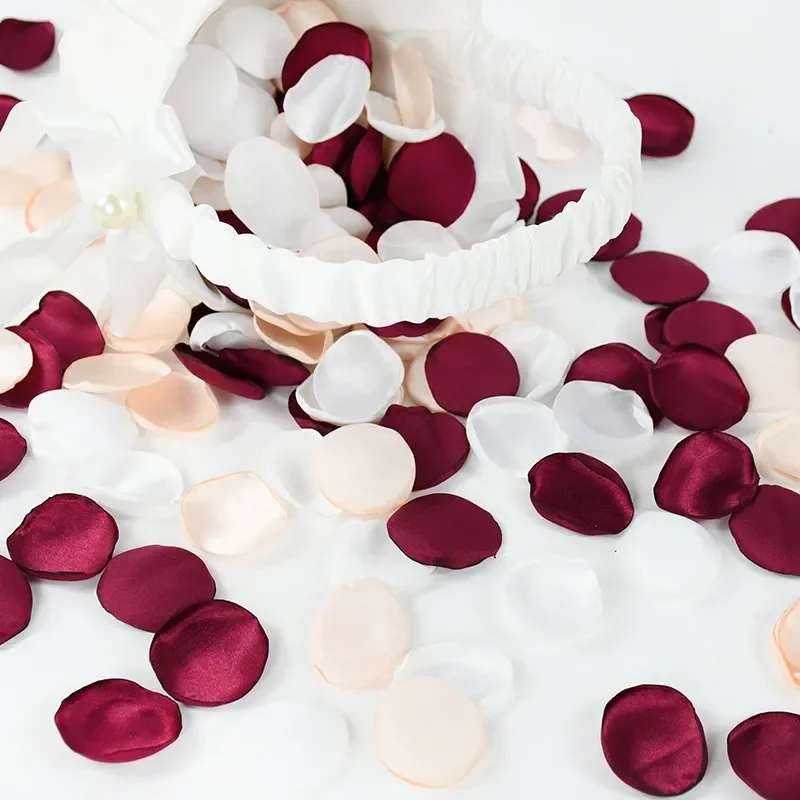 100 шт. атласные Лепестки розы для свадебной вечеринки