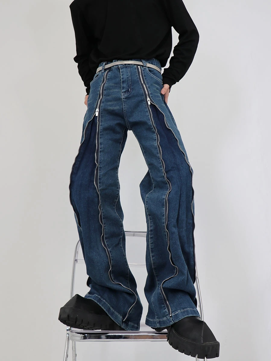 

Women'S Blue Jeans Street Casual High Waist Pants Streetwear Korean Fashion Blue Straight Jeans Cotton Loose Y2k Female Jeans