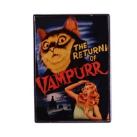 horror movie vampire returns black cat television brooches badge for bag lapel pin buckle jewelry gift for friends