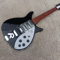 2022new325 electric guitar with 3 mini humbucker pickups 527mm scale length black color guitarra chrome hardware