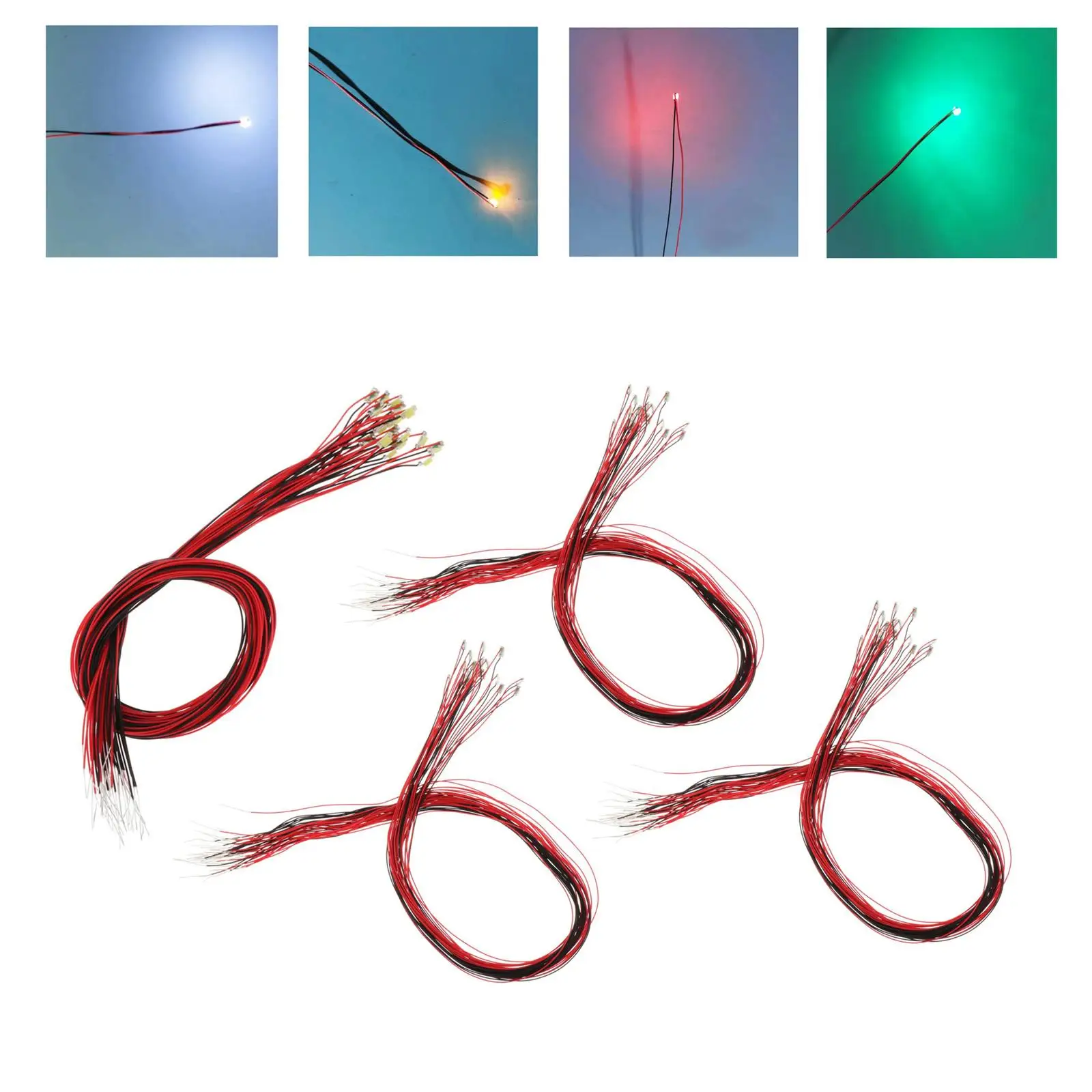 

80x Model LED Light Mini Leads Light Model Raliway Scenery Landscape Decor