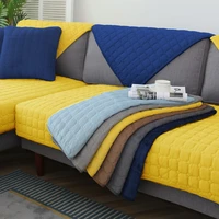 thicken plush sofa cushion towel solid color slip resistant furniture slipcovers for living room decor couch protective covers