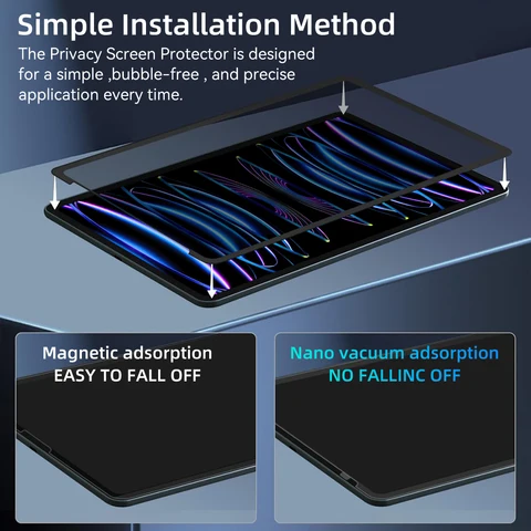Película Protectora para Pantalla para iPad Gen Pro Air 5 Película de Atracción Magnética Desmontable Anti Endoscópica 10.2 789th 11 12.9 10.9 10th