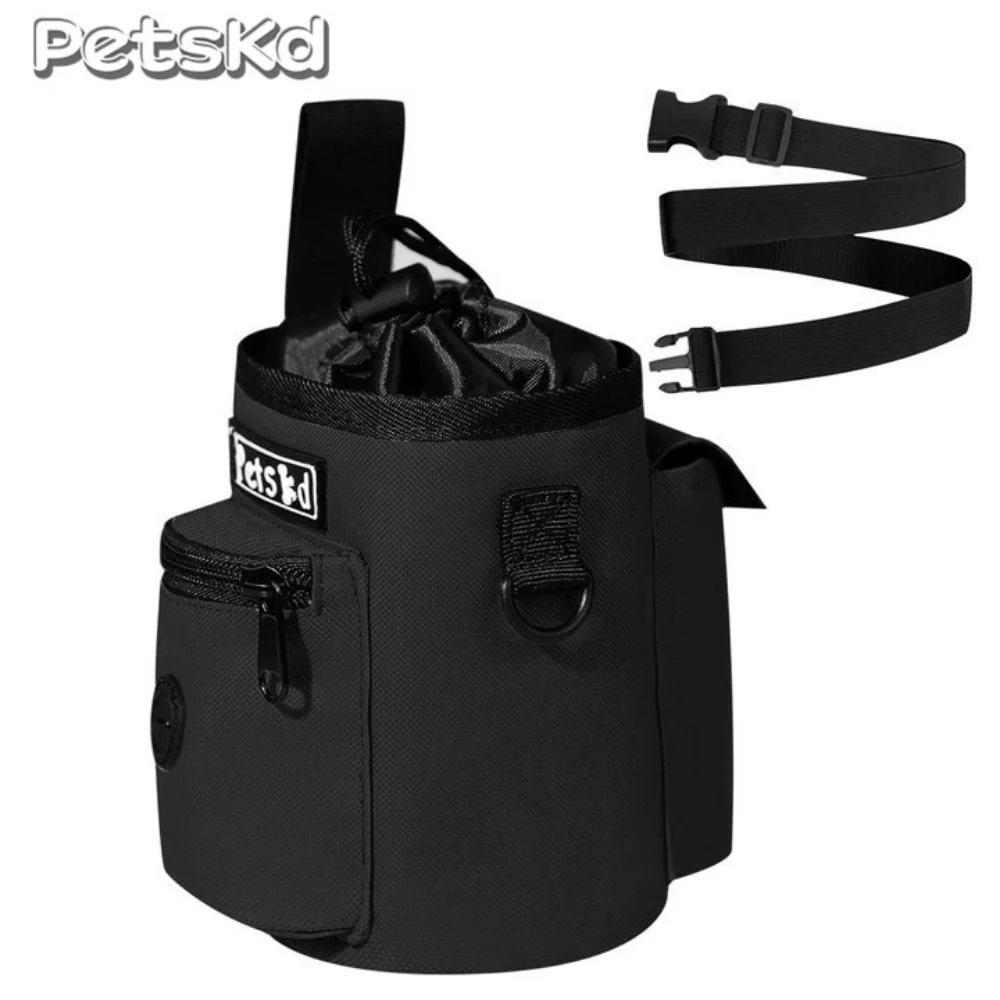 Petskd Pet Dog Treats Bag Portable Outdoor Dog Food Pouch for Training Feeding Bag Large Capacity Pet Trainer Waist Bag for Dog