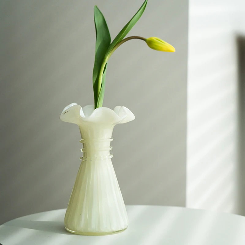 

Aesthetic Hydroponic Glass Vase Flower Decoration Vintage Small Vase Luxury Ikebana Rose Jarrones Decorativos Home Decor WK50HP