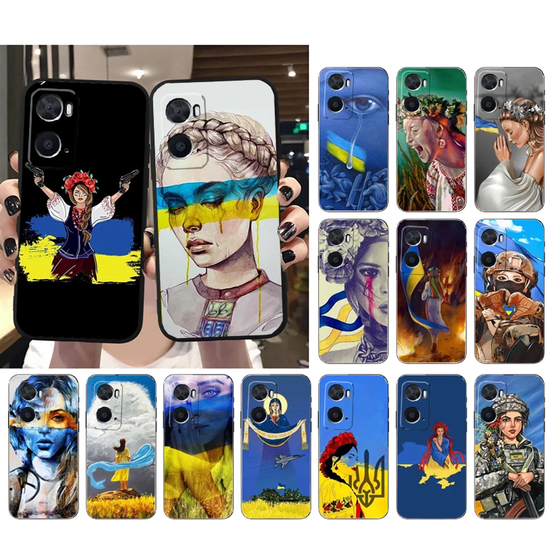 

Phone Case for OPPO A57S A54 A74 A94 A54S A53S A53 A52 A9 A5 A15 A16 A17 A91 A96 A76 Ukraine girl Case