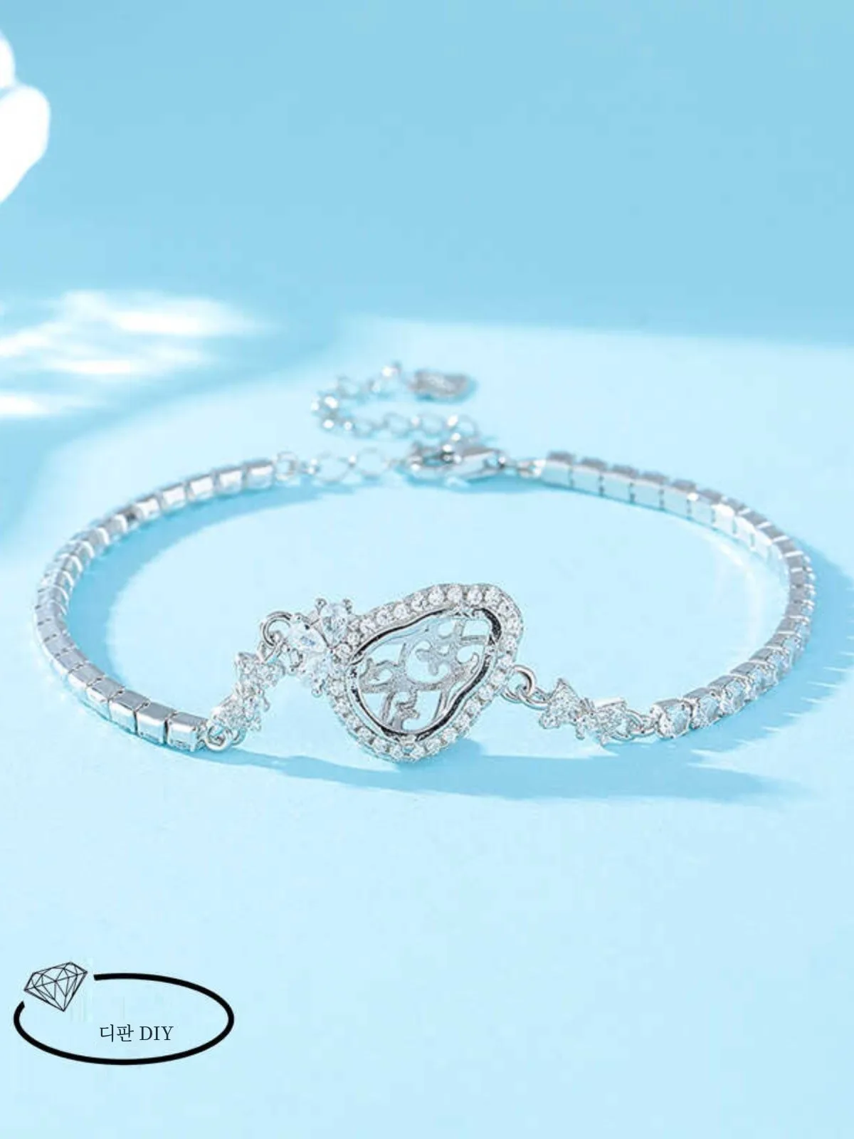  Дизайнерский женский браслет из стерлингового серебра 925 пробы с кристаллами и