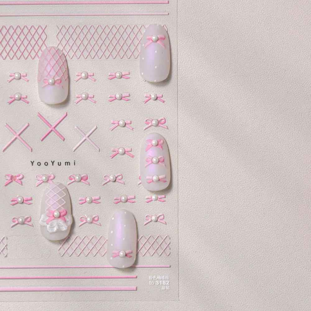 Красочный бант черный белый жемчужный яркий рельефный самоклеящийся искусство