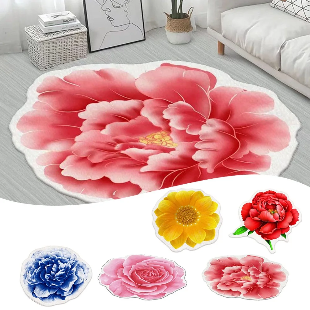 

Flower Carpet Chinese Style Lotus Floor Mat Bedside Blanket Cloakroom Mat Living Room Sofa Table Mat Bedroom Decoration Carpet