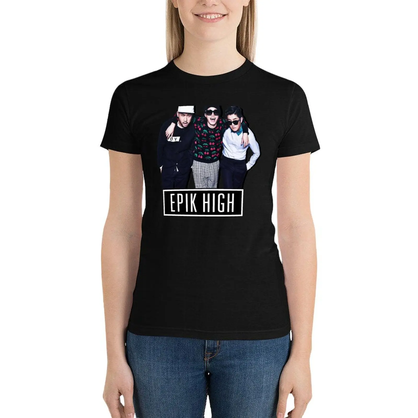 Футболка женская с коротким рукавом и графическим принтом