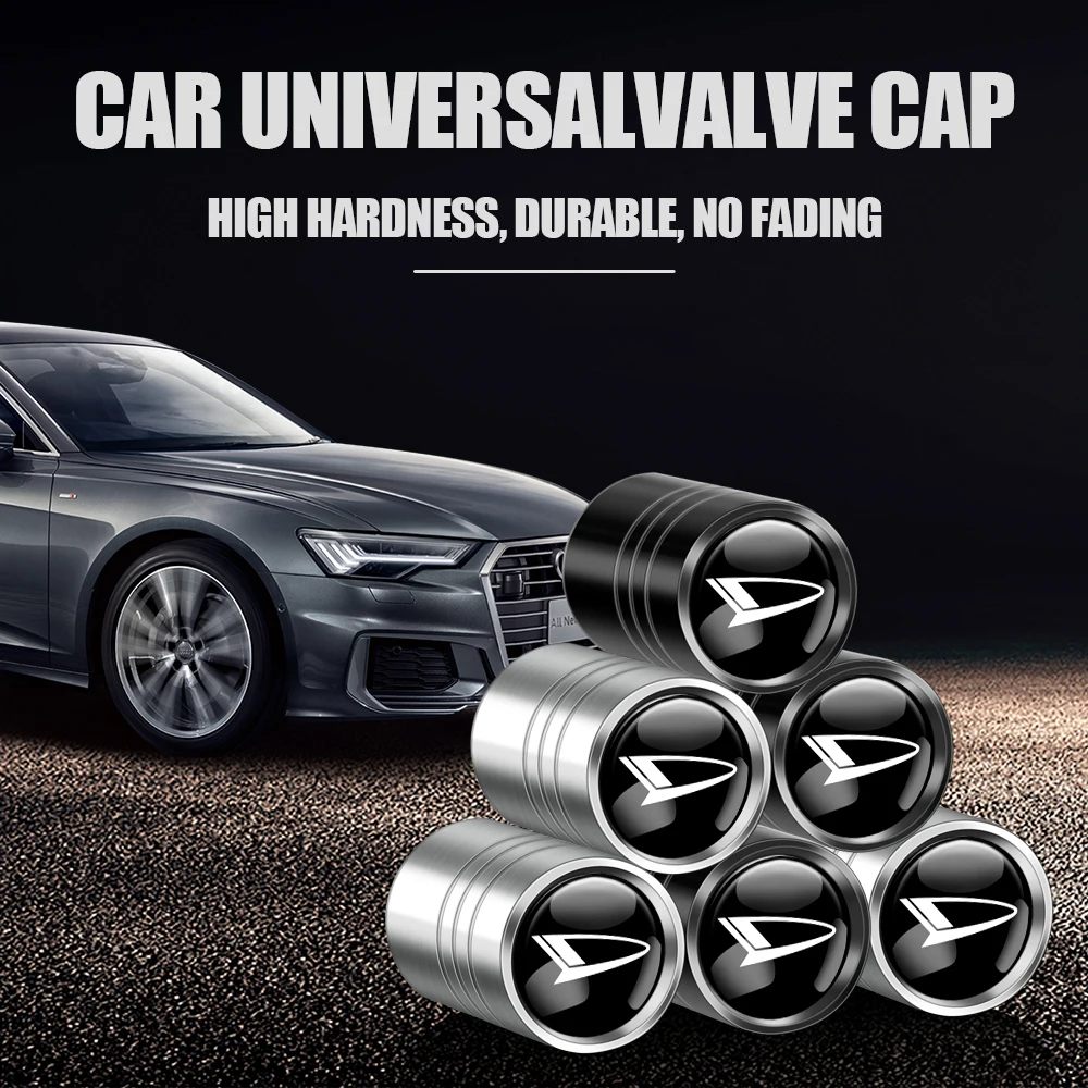 

4PCS Metal Car Styling Wheel Tire Valve Caps Auto Accessories for Daihatsu Terios Sirion Mira Materia Rocky D-Base D-R Pico Cope
