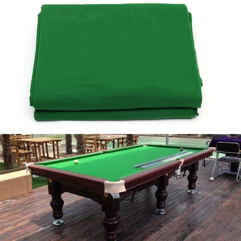 

Billiard Cloth Green Pool Table Felt With 6 Cloth Strips For Table Replacement Felt Cover
