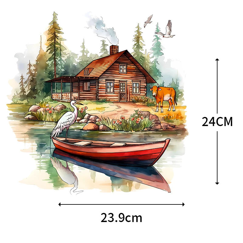 Креативные цветные чернильные Стикеры для теплопередачи в стиле ретро