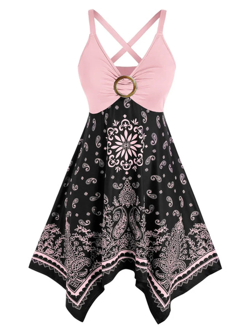 Майка женская ассиметричная с принтом Повседневная Свободная рубашка открытой