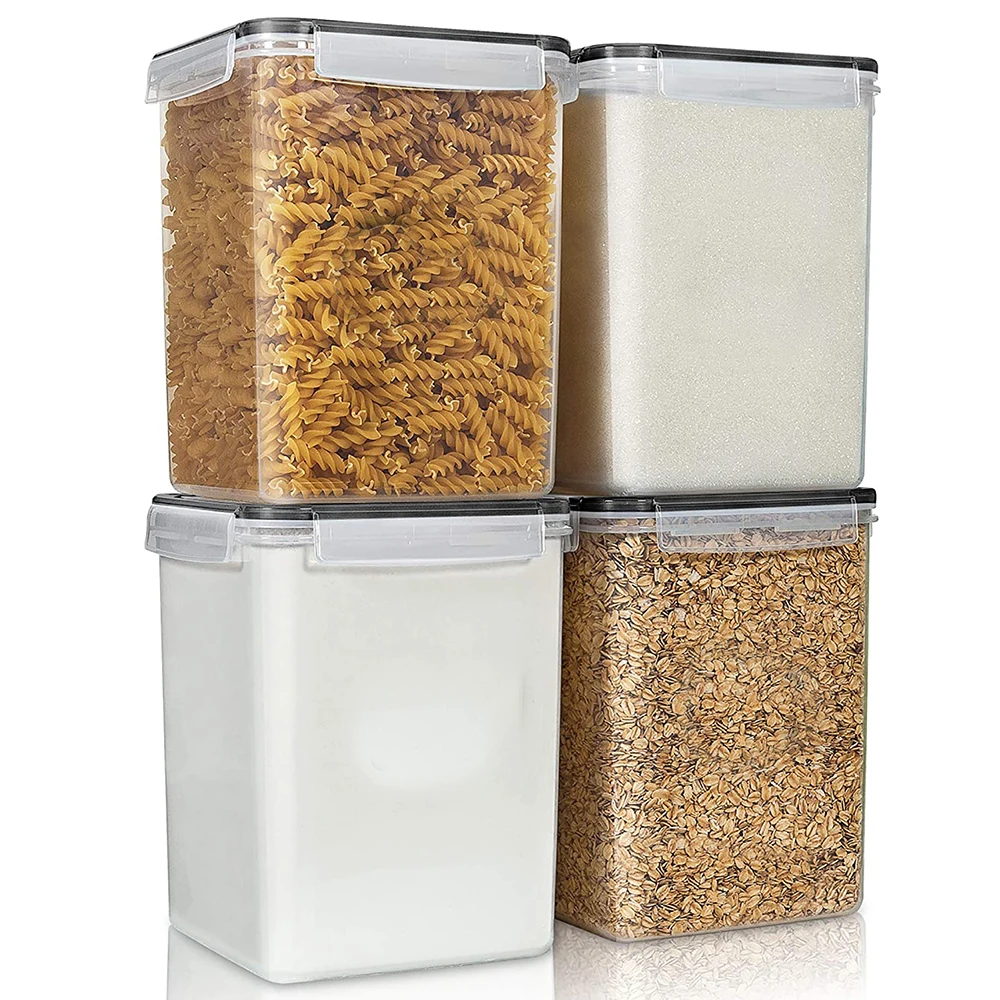 

5.2L Large Food Storage Containers Plastic for Flour, Sugar, Baking Supplies Flour Kitchen Pantry Plastic Clear box