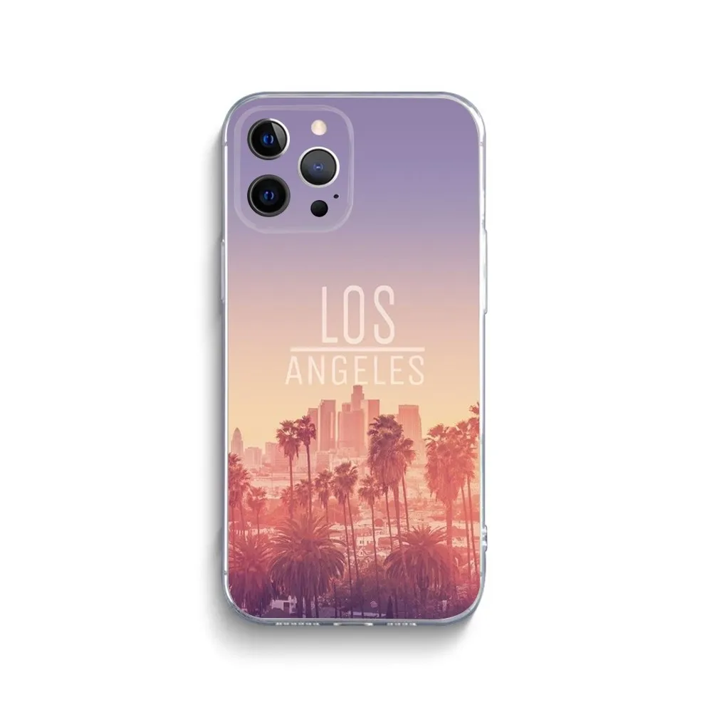 Чехол для телефона Travel Los Angeles California iPhone 15 14 13 12 11 Plus Pro Max XR XS X 7 8 мини-прозрачный