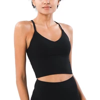 best womens sports bra yoga lingerie vest light v neck cutout beautiful back plus size fitness top high support gym sportswear