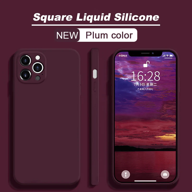 

UTOPER Shockproof Liquid Silicone Soft Case For iPhone 13 Pro MAX 11 12 Mini Protector XS MAX XR X 7 8 PLUS SE 2020 Cover