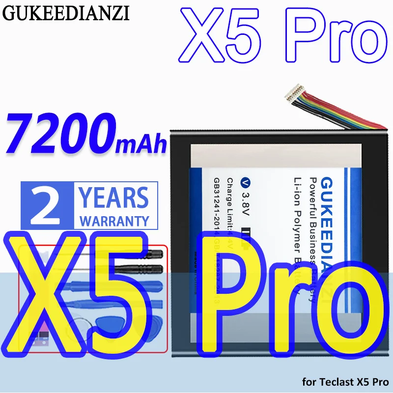 

Яркая емкость 7200 мАч для Teclast X5 Pro X5Pro 9 линий/10 линий