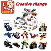 sluban building block toys mini builder set city construction compatbile with leading brands city police fire engine