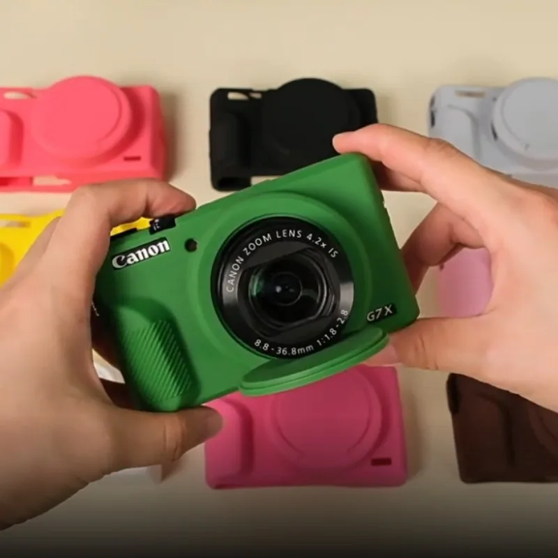 Фото Мягкий силиконовый резиновый чехол для камеры Canon G7XIII G7X3, резиновая сумка с крышкой объектива, защитный чехол для G7X Mark III №2