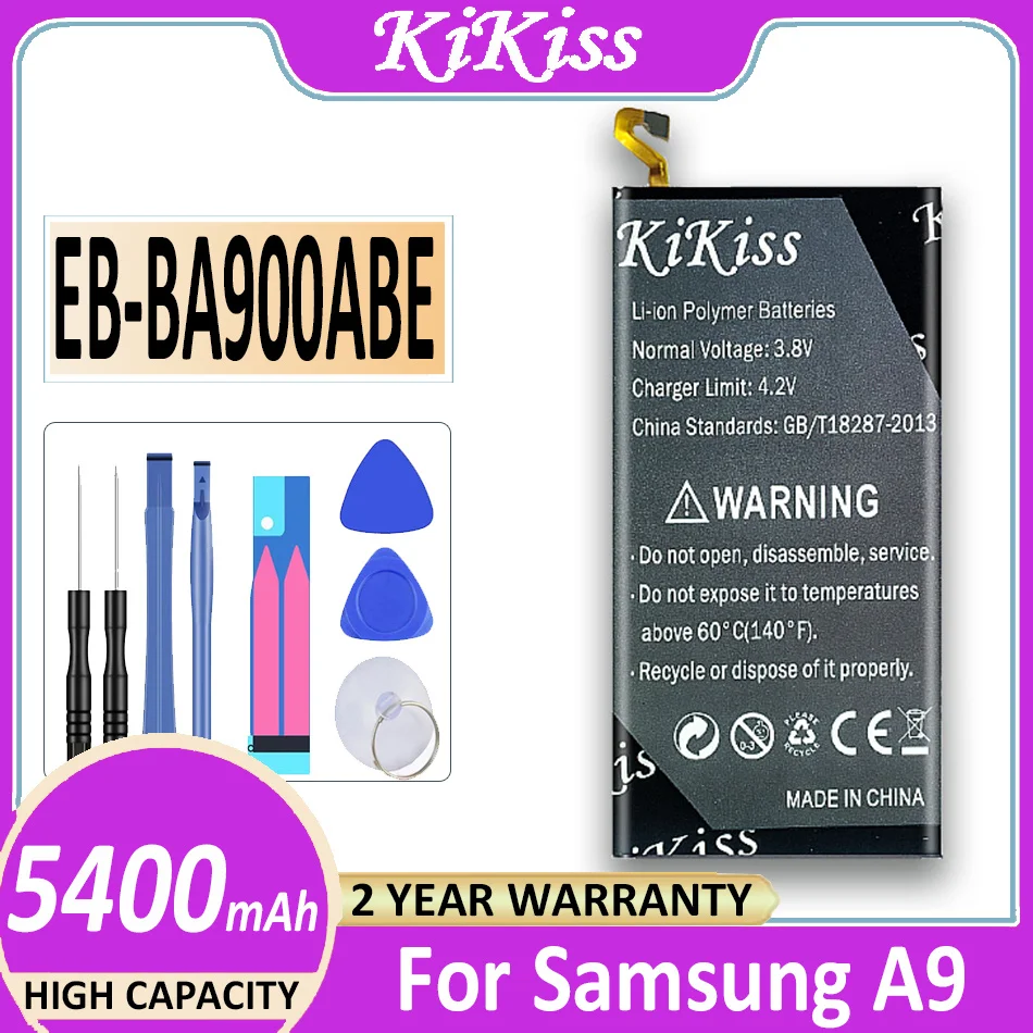 

Original KiKiss Battery EB-BA900ABE 5400mAh For Samsung Galaxy A9 A900 A9000 Bateria