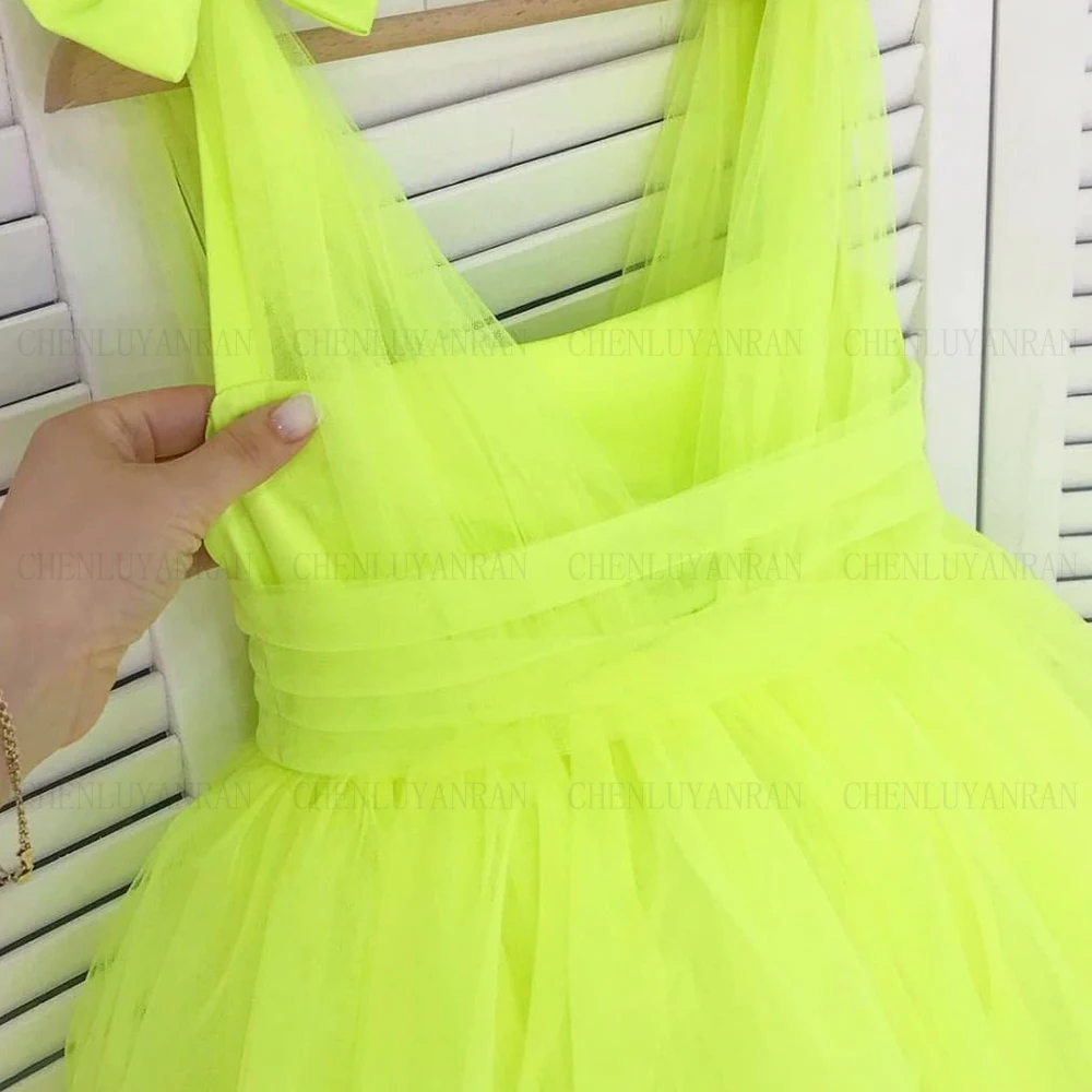 

Fruit Green Tulle Flower Girl Dress A-Line Girls Princess Wedding Party Dress Short Puffy Simple First Communion Gown Dresses