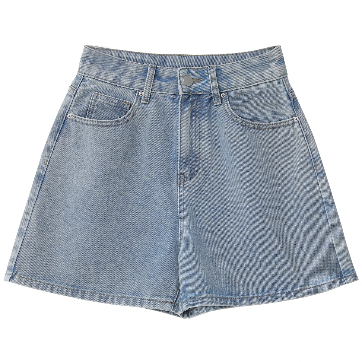 CHIC VEN Women's Shorts Korean Casual High Waisted Loose Pants A-line Blue Denim Jean Pants Short Trousers Female Summer 2023