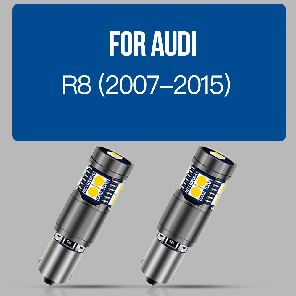 2 шт. светодиодная лампа задсветильник хода H21W BAY9S 64136 Canbus для Audi R8 2007 2008 2009 2010 2011 2012