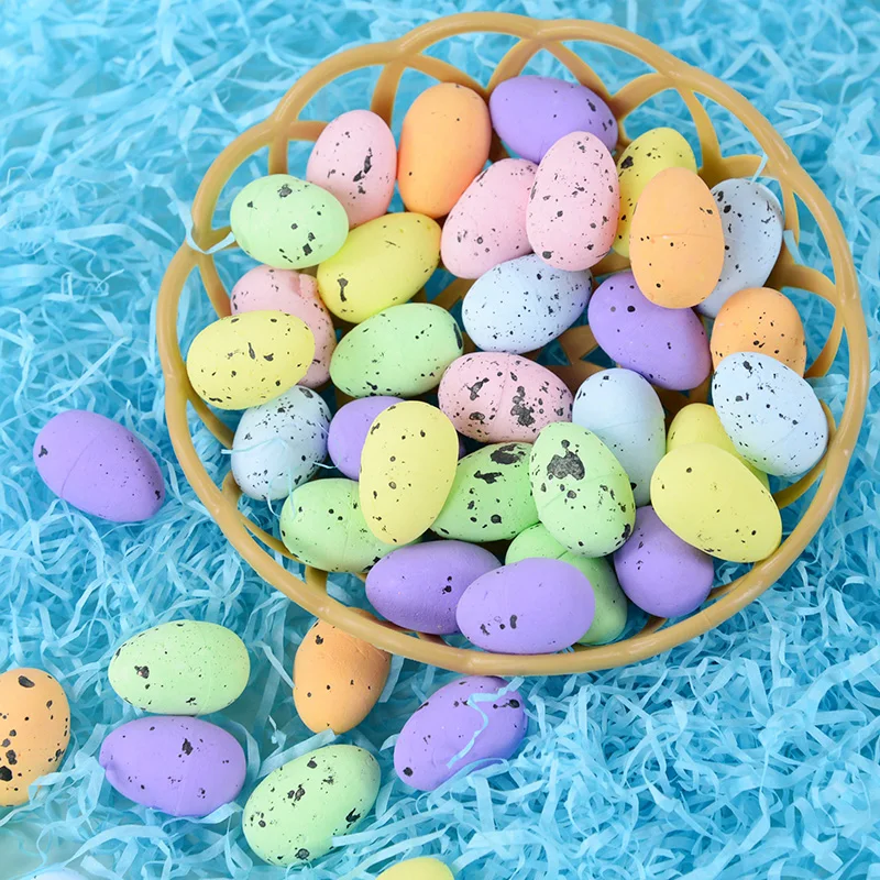 

20/50Pcs 2*3cm Mini Foam Easter Egg DIY Painted Pigeon Egg Kid Gift Easter Festive Home Garland Accessories Supplies
