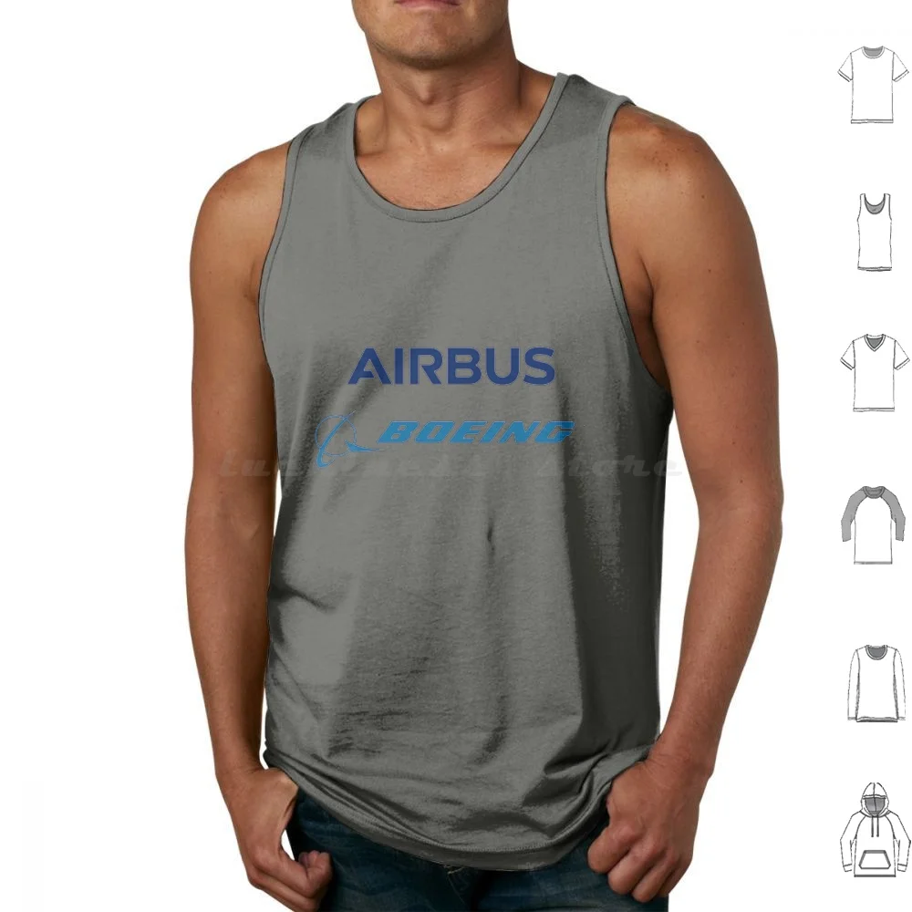 

Airbus , Boeing Tank Tops Print Cotton Boeing Airbus Aviation Pilot Flying Plane Airplane 737 777 747 Travel Cessna