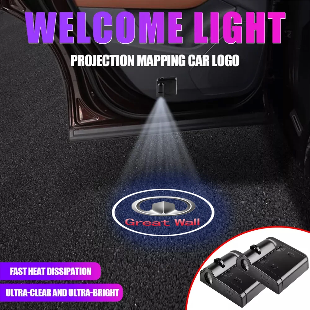 

Car HD Door Welcome Light Wireless Led Projector Lamps For Great Wall Hover H3 H5 M4 H6 H7 H4 H9 F5 F7 H2S Safe Poer Pao Voleex