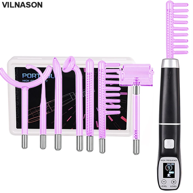 

Аппарат для массажа лица, высокочастотный неоновый прибор для лечения акне и волос на лице, палочки с аргоном и неоновыми гранулами, для спа-процедур