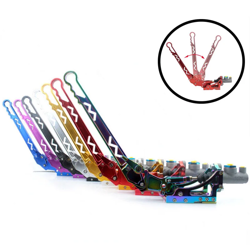 

Car modification new universal long handle drift brake curved handbrake Symphony racing drift hydraulic handbrake colorful