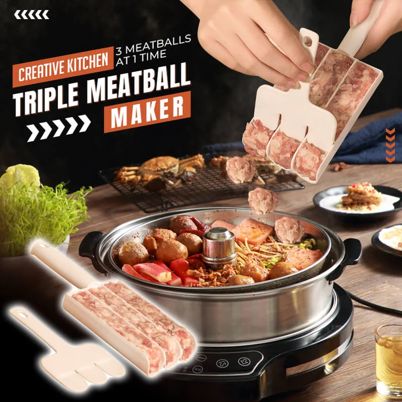 

Creative Kitchen Triple Meatball Maker Useful Meatball Maker Machine Fish Ball Set DIY Home Cooking Tool Kitchen Accessories