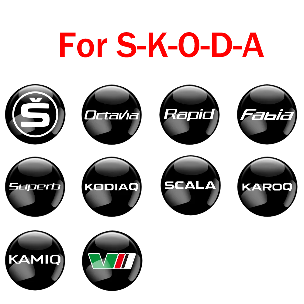 4-ШЕЛЬМИНЫЕ АЛЮМИНИЕВЫЕ КРЫШКИ НА КЛАПАНЫ ШИН ДЛЯ АКСЕССУАРОВ SKODA OCTAVIA 2 FABIA SUPERB 3 RAPID KAMIQ VRS VII SCALA.