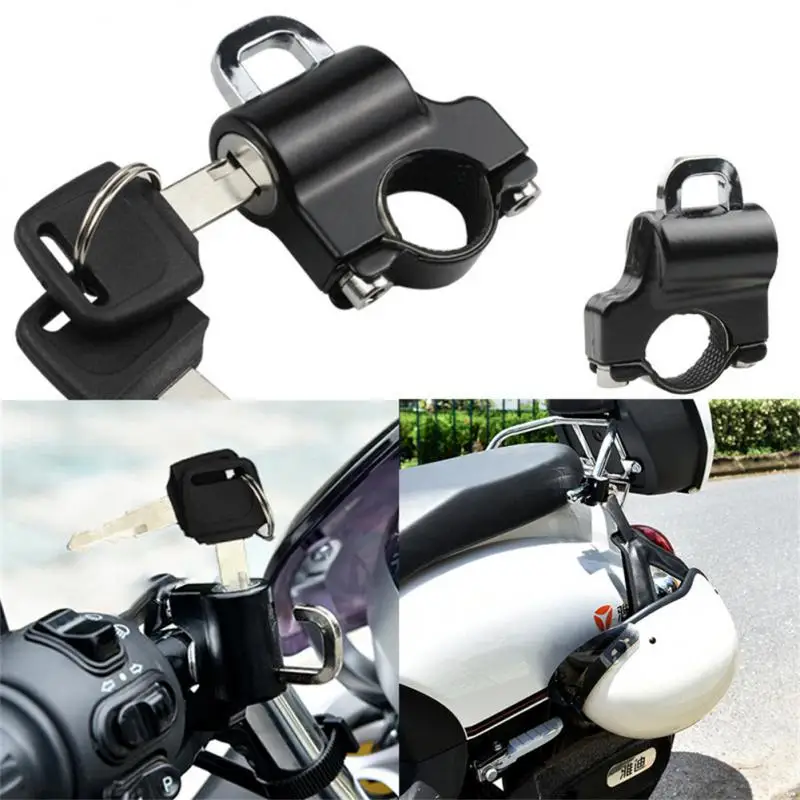 

1set Anti-theft Helmet Lock Security Portable 7/8'' 22mm For Motorcycle Handlebar Lock Motorcycle Supplies Black