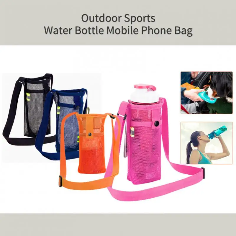 

Outdoor Sports Water Bottle Mobile Phone Bag Camping Accessories Outdoor Fitness Water Bottle Backpack Pouch Portable Nylon