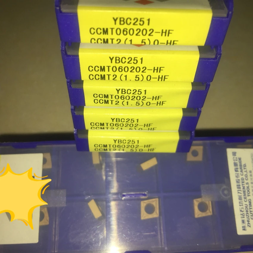 

ZC-CT CCMT060202-HF YBC251/CCMT060204-HF YBC251/CCMT060208-HF YBC251 CCMT21.50.5 CCMT21.51 CCMT21.52 Carbide inserts 10PCS/BOX