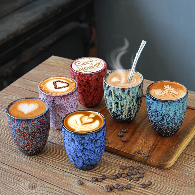

Ceramic kiln turned coffee cup 250ml single tea cup Milk Ceramic Coffee mug Water Cup Home Office Drinkware