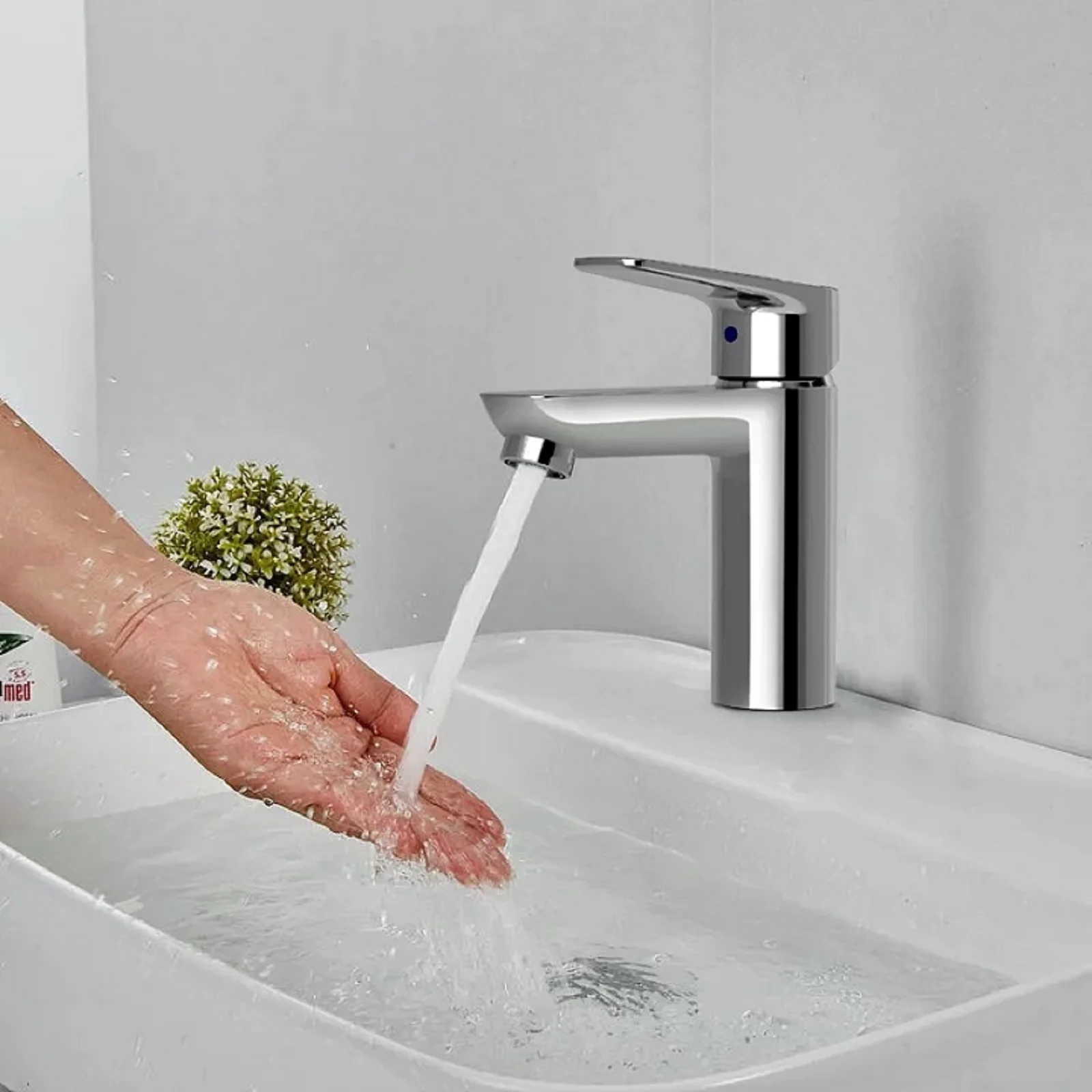 Jomoo Смеситель Для Раковины С Одной Ручкой Хромированный Одним Отверстием