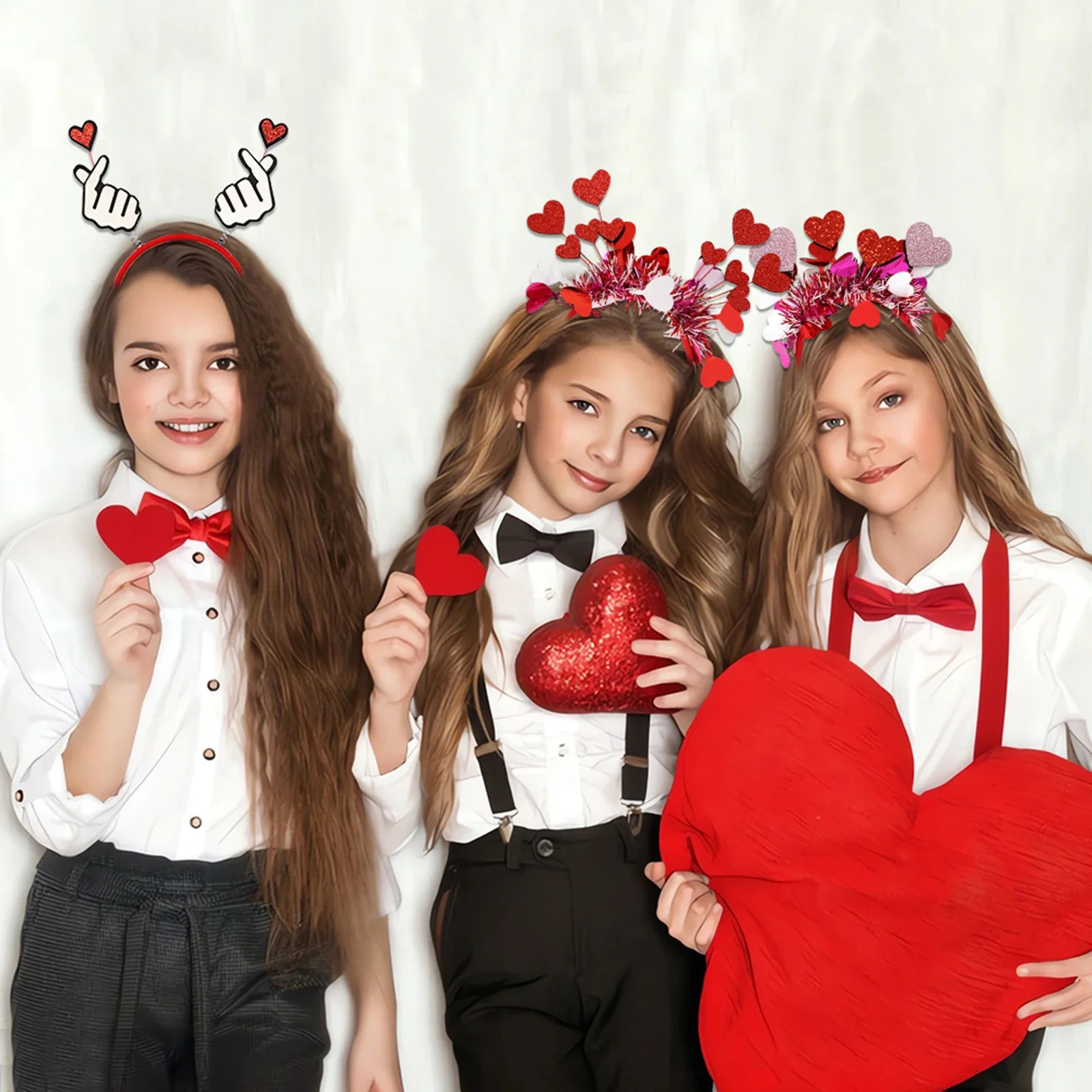 Повязки на голову ко Дню святого Валентина обручи для волос вечерние аксессуары