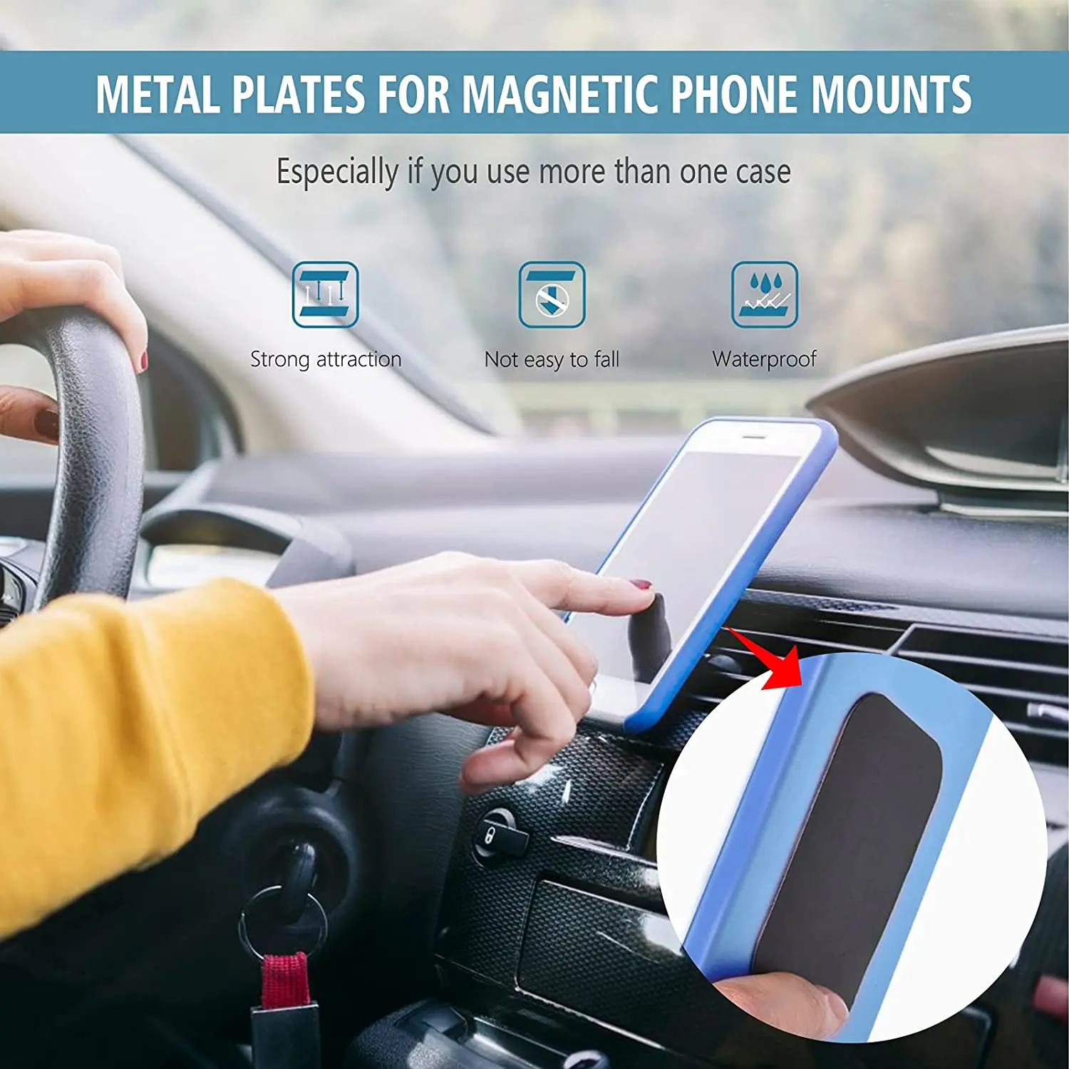 1pcs/3pcs/5pcs Metal Plate Sticker Disk Iron Sheet for Magnet Phone Holder for Magnetic Car Phone Stand Holders Not Magnet
