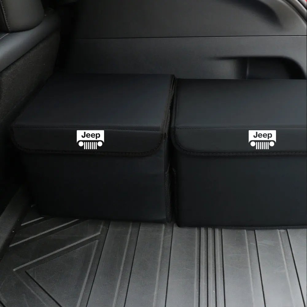 Кожаный ящик-органайзер для багажника автомобиля Jeep Wrangler Jl Jk Grand Cherokee WK Compass Patriot