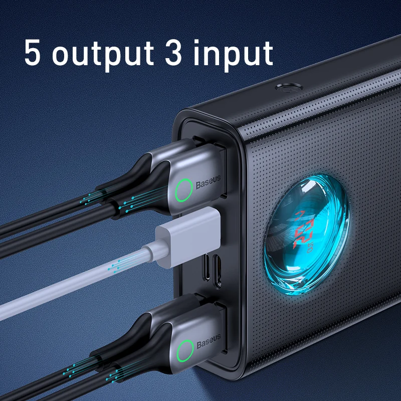 

65W Power Bank 30000mAh PD Quick Charging Powerbank Portable External fast Charger For phone Tablet For