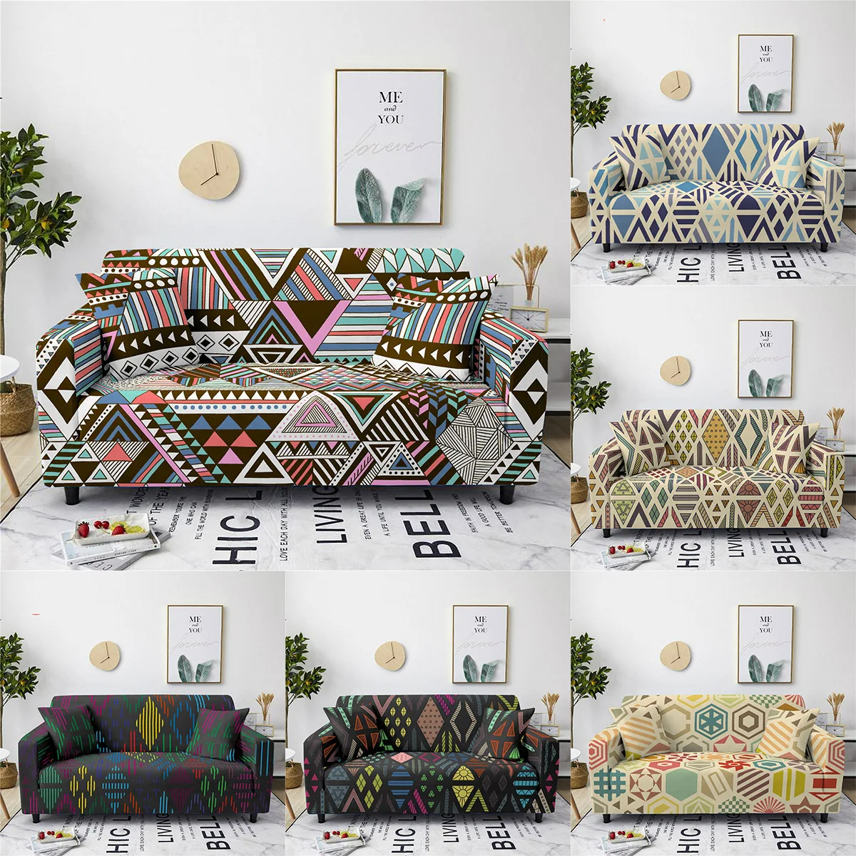 

Sofa Cover Dust Customizable Elastic Sectional Sofa L Shape Sofa Cover Universal Sofa Covers for Living Room Cushion Cover 1PC