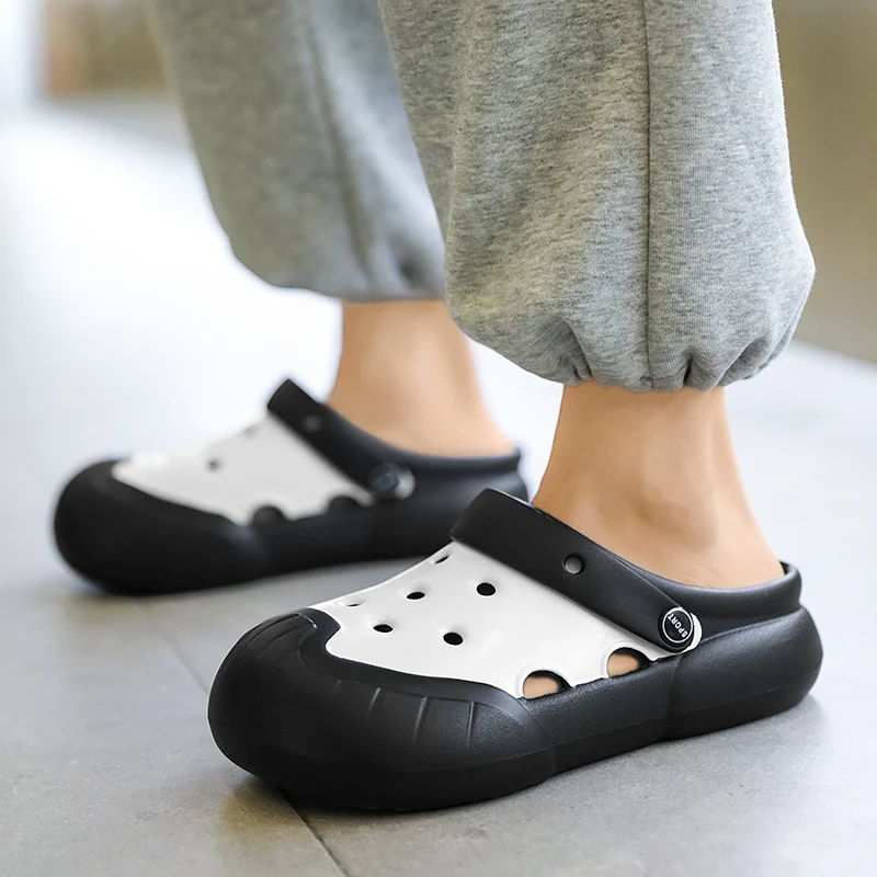 Шлепанцы женские на платформе садовые сандалии для отдыха пляжа клоги массивные