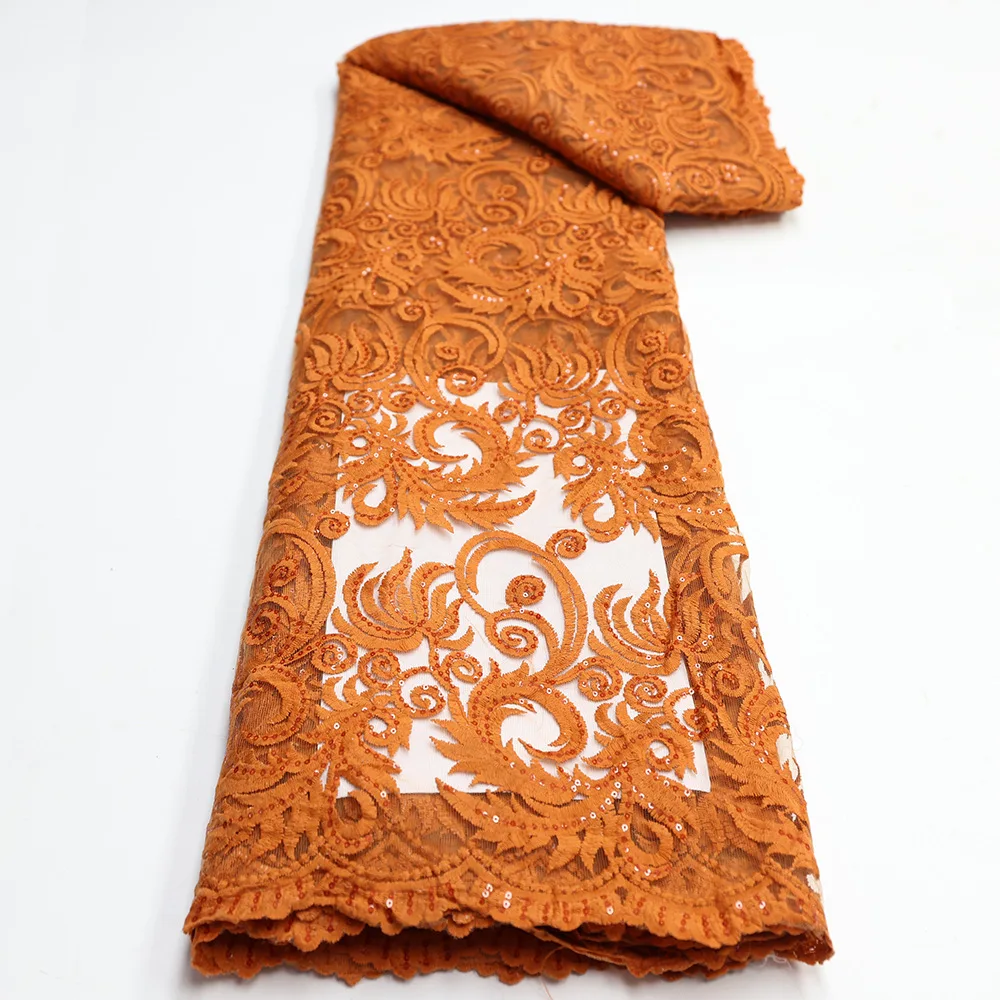 

Материал платья Chikankari, кружево с блестками, африканская кружевная ткань, 5 ярдов, тюлевые кружева с цветочной вышивкой, Оптовая Продажа онлайн