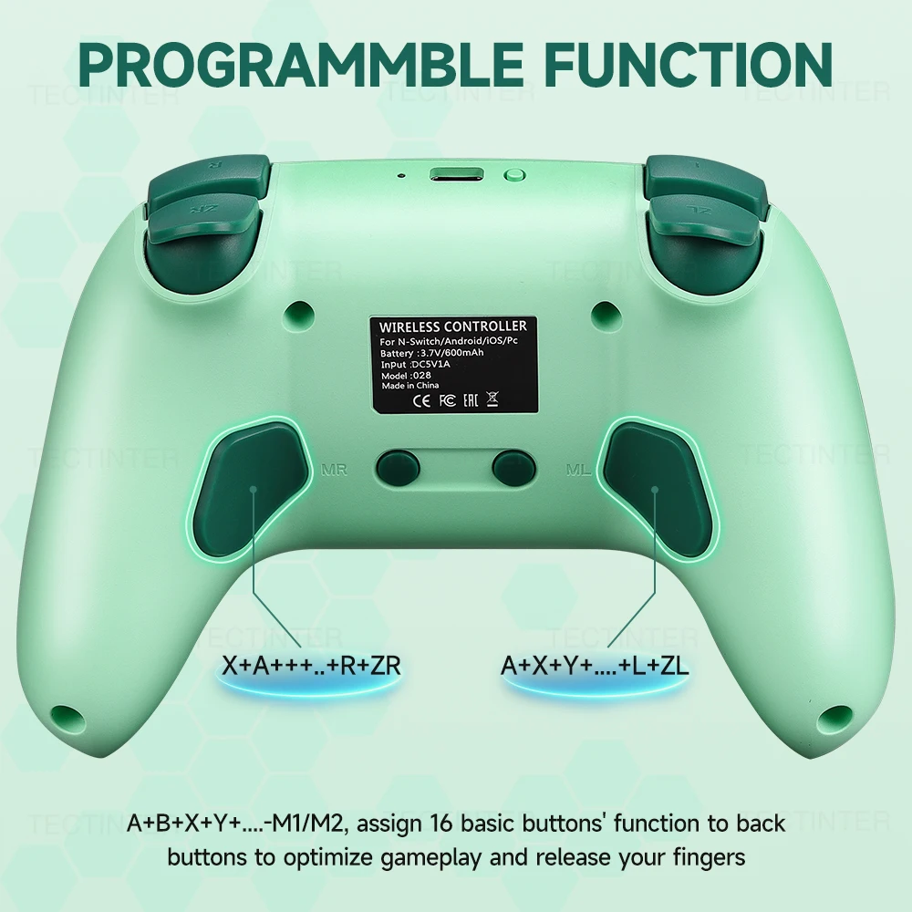 Беспроводной Bluetooth-контроллер RGB для Nintendo Switch/OLED/Lite/Android/IOS/ПК геймпад джойстики с