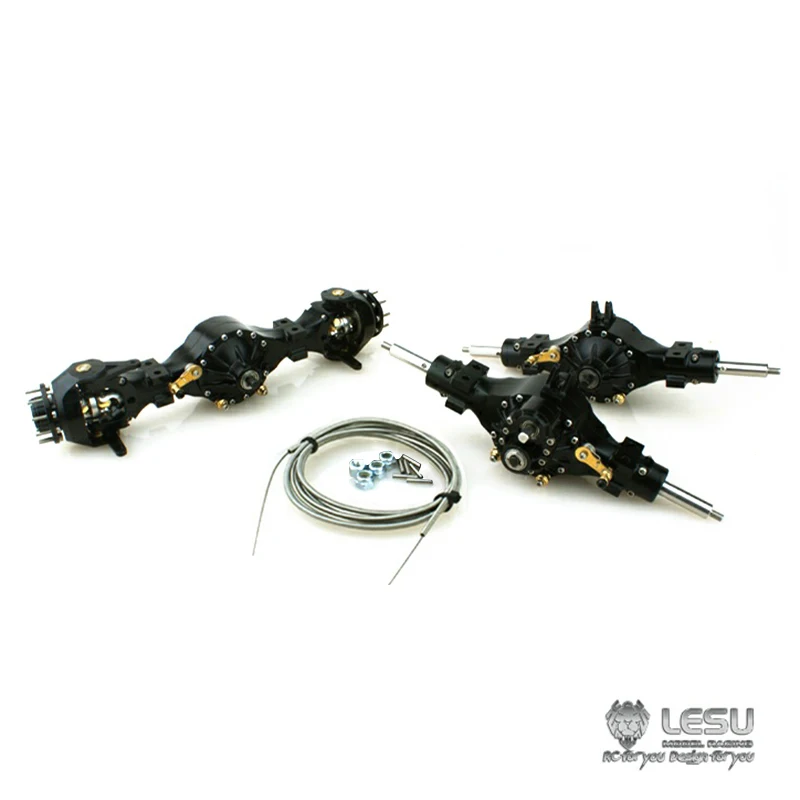 

LESU Metal Front Rear Flange Axle Differential 1/16 RC 6*6 Tractor Truck Bruder Outdoor Toys TH16663